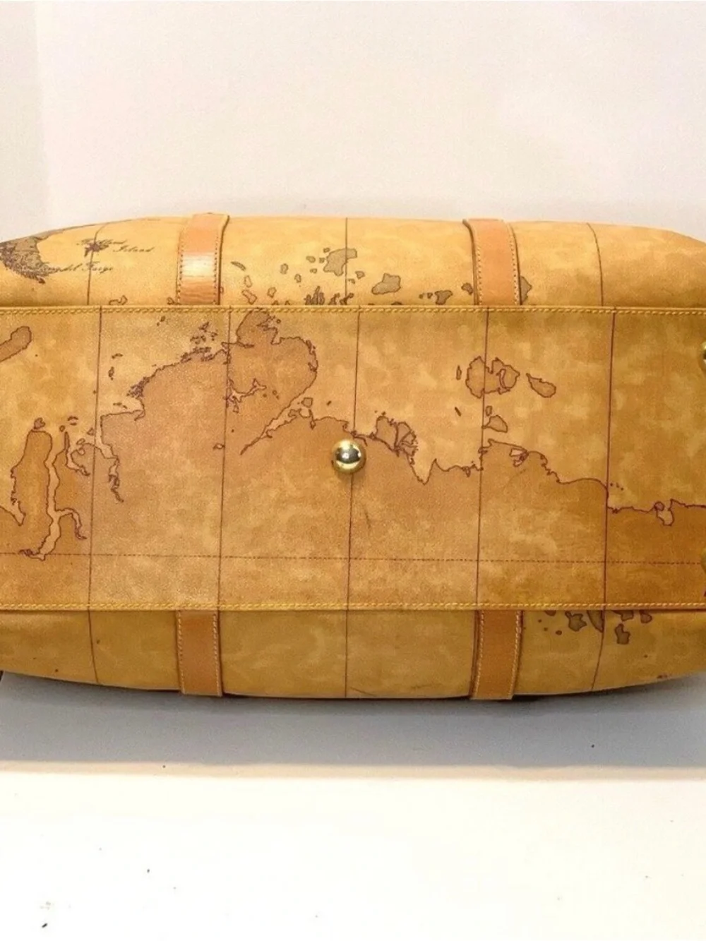 Vintage Alviero Martini 1ª Classe Geo Map Boston Duffle Bag